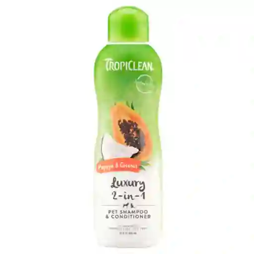 Tropiclean, Shampoo Y Acondicionador (2x1) Papaya Y Coco (dog Cat) (592 Ml)