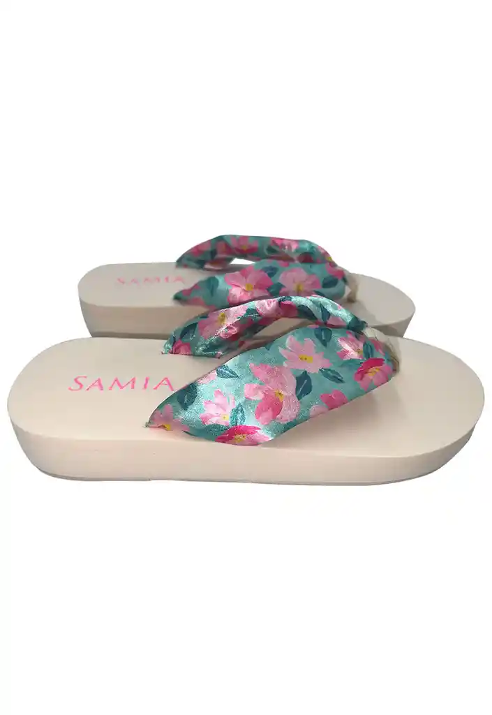 Sandalias Mujer Estampado Flores Talla 37