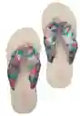 Sandalias Mujer Estampado Flores Talla 37