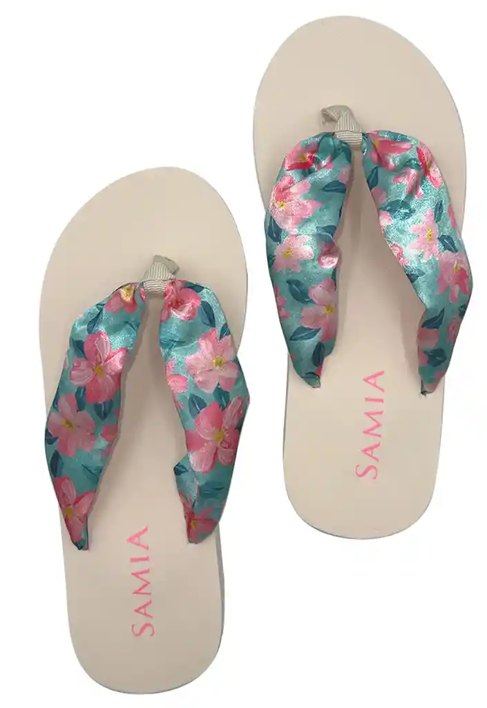 Sandalias Mujer Estampado Flores Talla 37