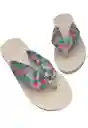 Sandalias Mujer Estampado Flores Talla 37