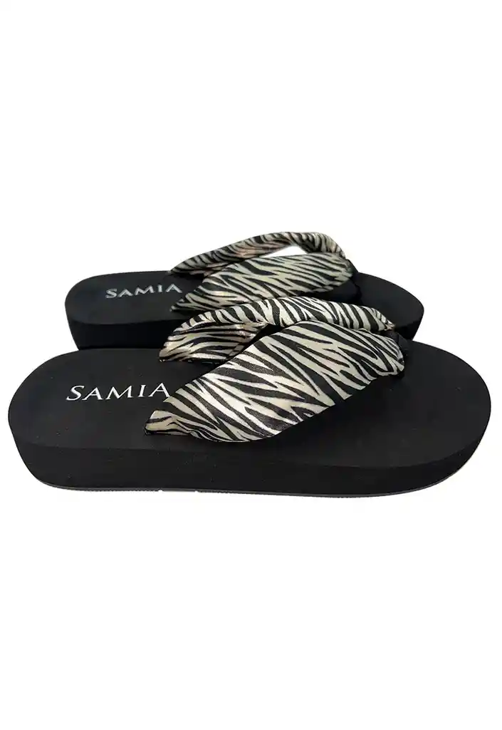 Sandalias Mujer Estampado Zebra Talla 36