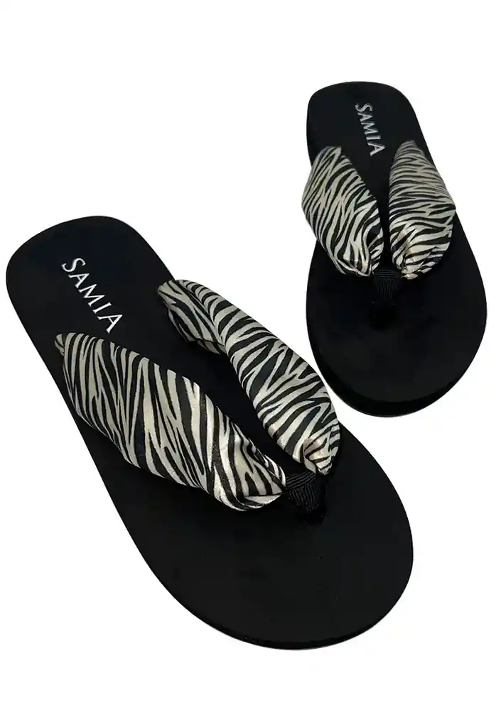 Sandalias Mujer Estampado Zebra Talla 37