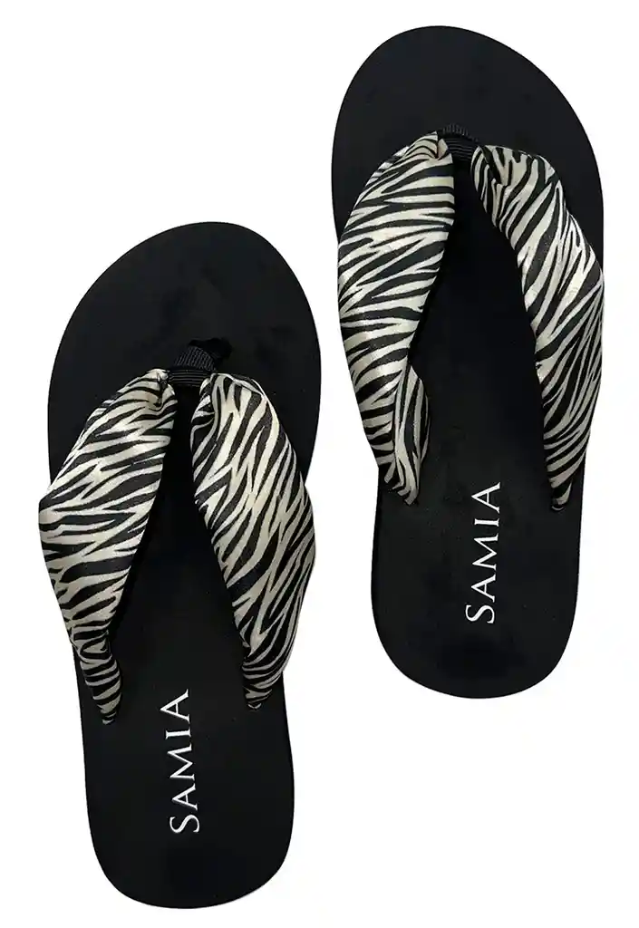 Sandalias Mujer Estampado Zebra Talla 38