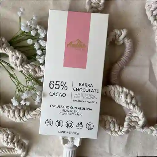 Keto Barra Chocolate 65% Cacao Y Alulosa
