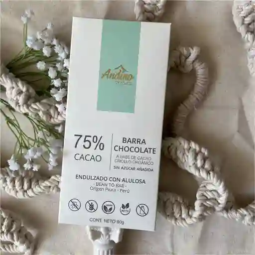 Keto Barra Chocolate 75% Cacao