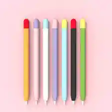 Funda Para Apple Pencil Color Blanca De Silicona Resistente Y Duradera