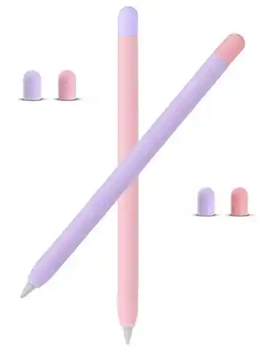 Funda Para Apple Pencil Color Rosada De Silicona Resistene Y Duradera