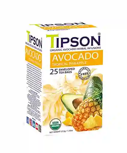 Organic Avocado Herbal Infusions - Tipson Avocado Tropical Pineapple