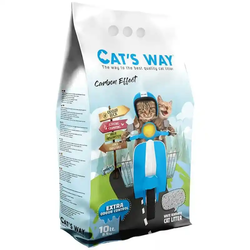 Arena Sanitaria Cat's Way Presentación - 15 Kg, Aroma - Carbón