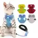 Arnés Para Gatos Con Corbatín Celeste Talla - S