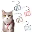 Arnés Para Gatos Tipo H Rosa Talla - S