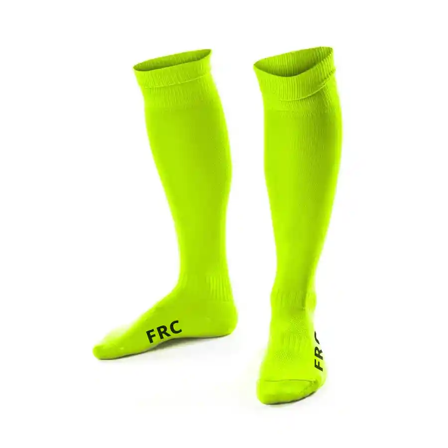 1 Par De Medias De Fútbol Deportivas Color Verde Fluor, Juvenil / Forcecl