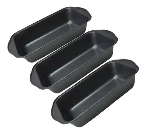 Pack X3 Moldes Para Pan Repostería Tortas Molde De Queques