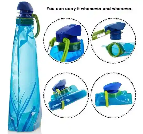 Botellas Deportivas Botella Plegable Bolsa De Agua 700ml