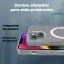 Carcasa Iphone 14pro Max Magsafe Transparente +lente De Camara Trasera Color/morado