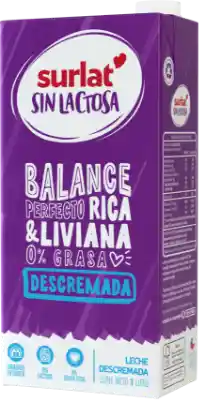 Leche Surlat Leche Sin Lactosa Descremada