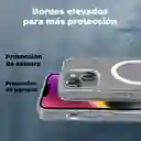 Carcasa Iphone 13pro Max Magsafe Transparente+lente De Camara Trasera Color/ Tornasol