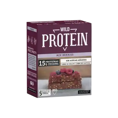 Barritas De Proteina - Wild Protein - 5u. Berries