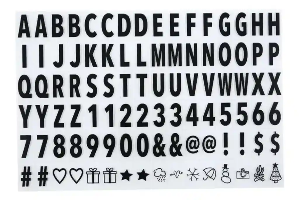Caja De Luz Led Lightbox A4 Pizarra Con Letras Y Emojis