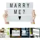 Caja De Luz Led Lightbox A4 Pizarra Con Letras Y Emojis