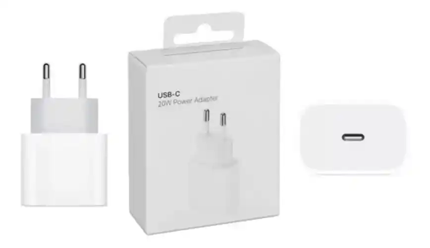 Adaptador Cargador De 20w + Cable Reforzado De 1 Metro Tipo C A Lightning Para Iphone