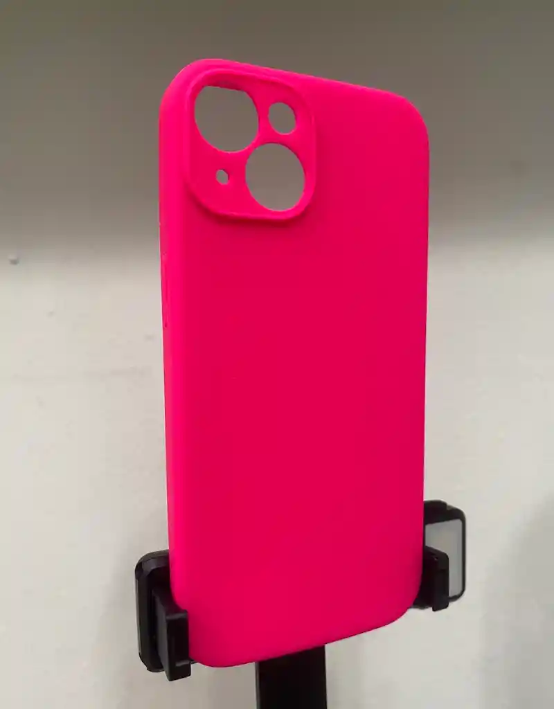 Carcasa Silicon Case Reforzada Para Iphone 14 Pro Max Fucsia