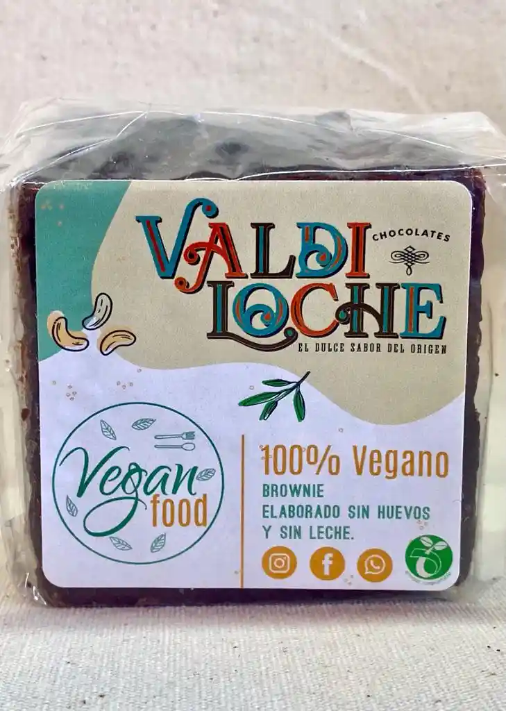 Brownie Vegano Con Nuez