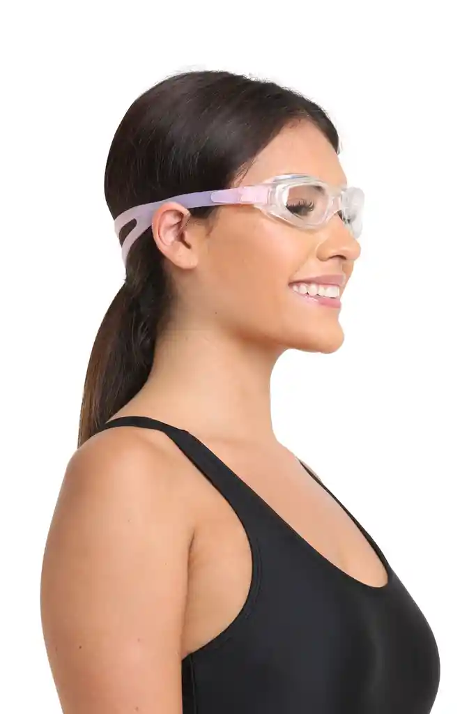 Lentes Para Natación Con Correa De Silicona Rosado Samia