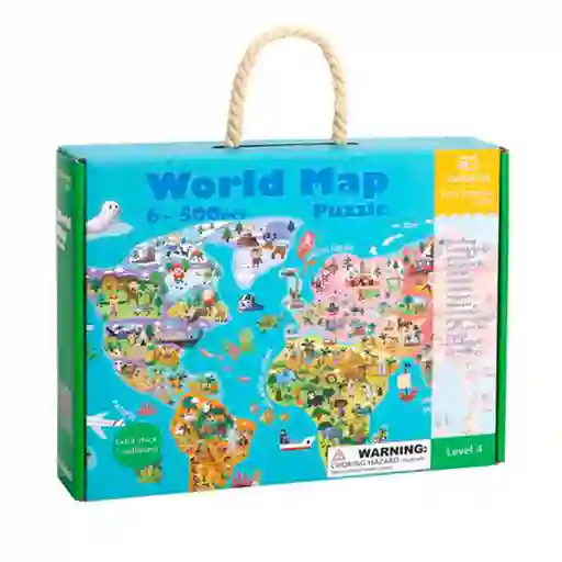 Puzzle Mapa Del Mundo 500 Piezas Tooky Toy