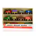 Juego De Tren Y Vagón De Madera 12 Piezas Tooky Toy