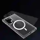 Cargador Magnetico Para Samsung S23plus +carcasa Magsafe Transparente