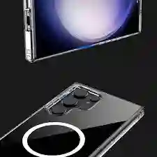 Carcasa Para Samsung S23 Magsafe Transparente De Silicona Resistente Y Antigolpes