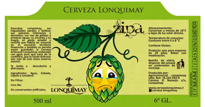 Lonquimay Zipa 500cc Botella