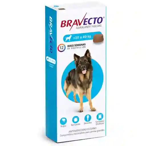Bravecto Comprimido Para Perros 20-40 Kg