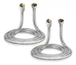 X2 Manguera Flexible Ducha Extensible De Acero Inoxidable 2m