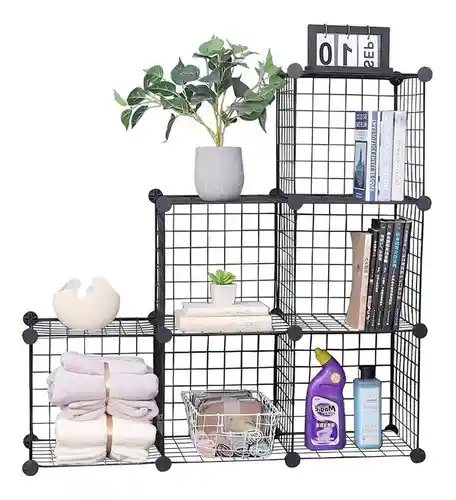 Armario Organizador Metálico Transportable 6 Cubos Armable