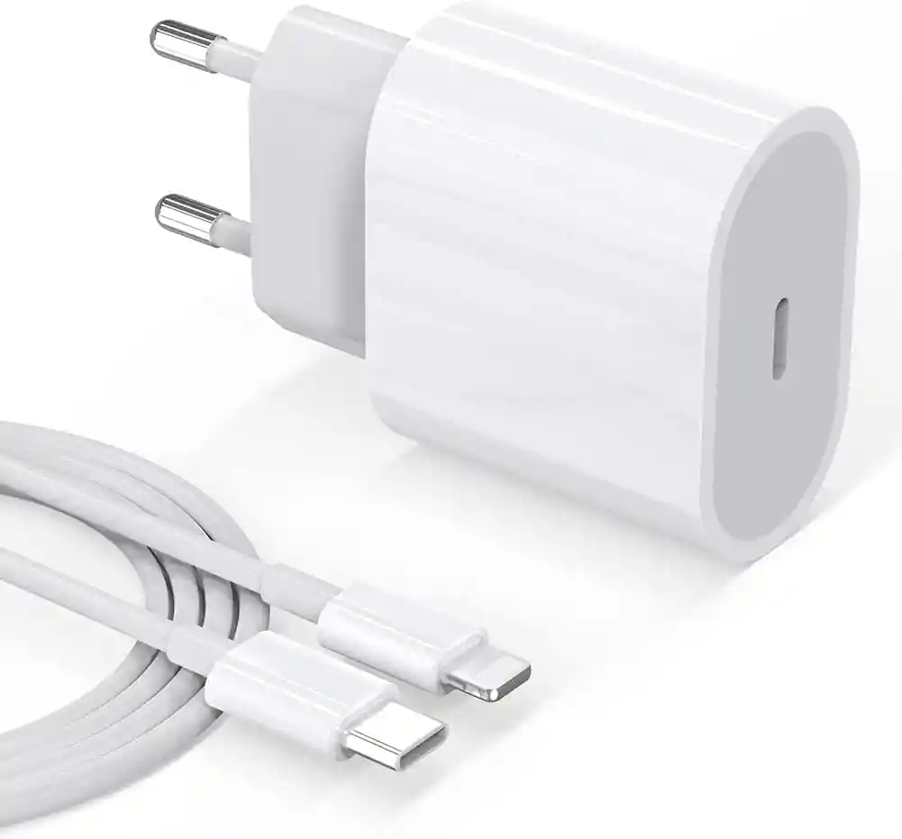 Cargador Carga Rapida 20w + Carcasa Magsafe + Lamina De Vidrio Templado Blindada Para Iphone 11-12-13-14