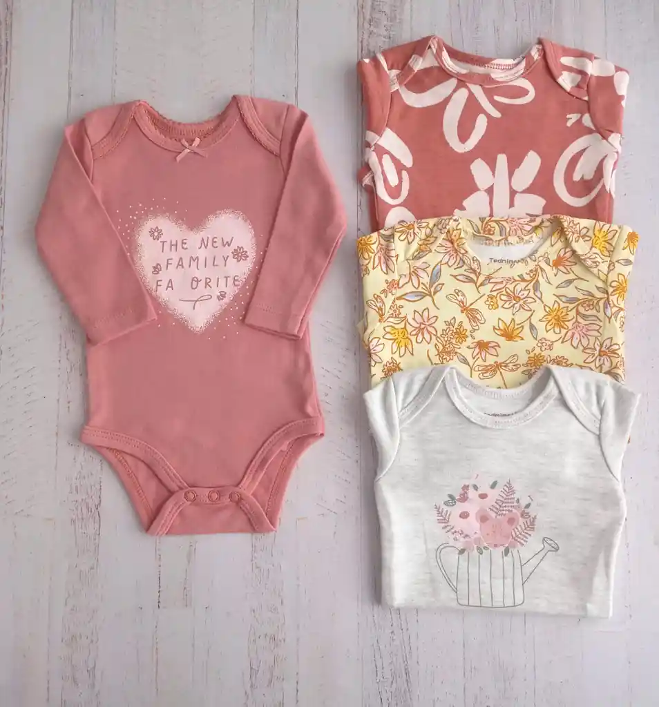 Set De Bodies 6-12 Meses Modelo Heart