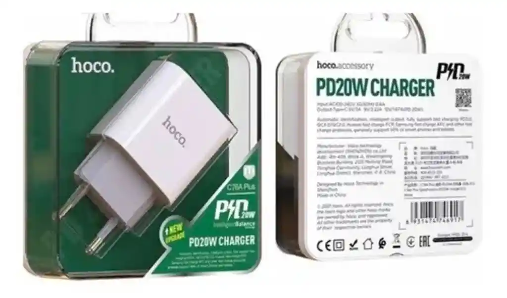 Adaptador Carga Rápida De 20w Original Marca Hoco