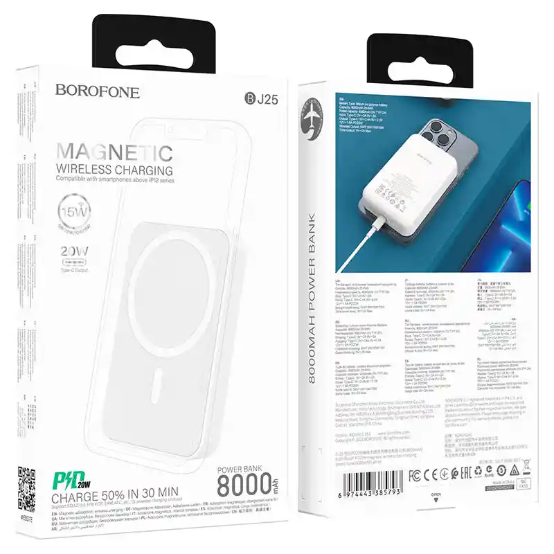 Batería Inalámbrica Magsafe 8000mah Borofone