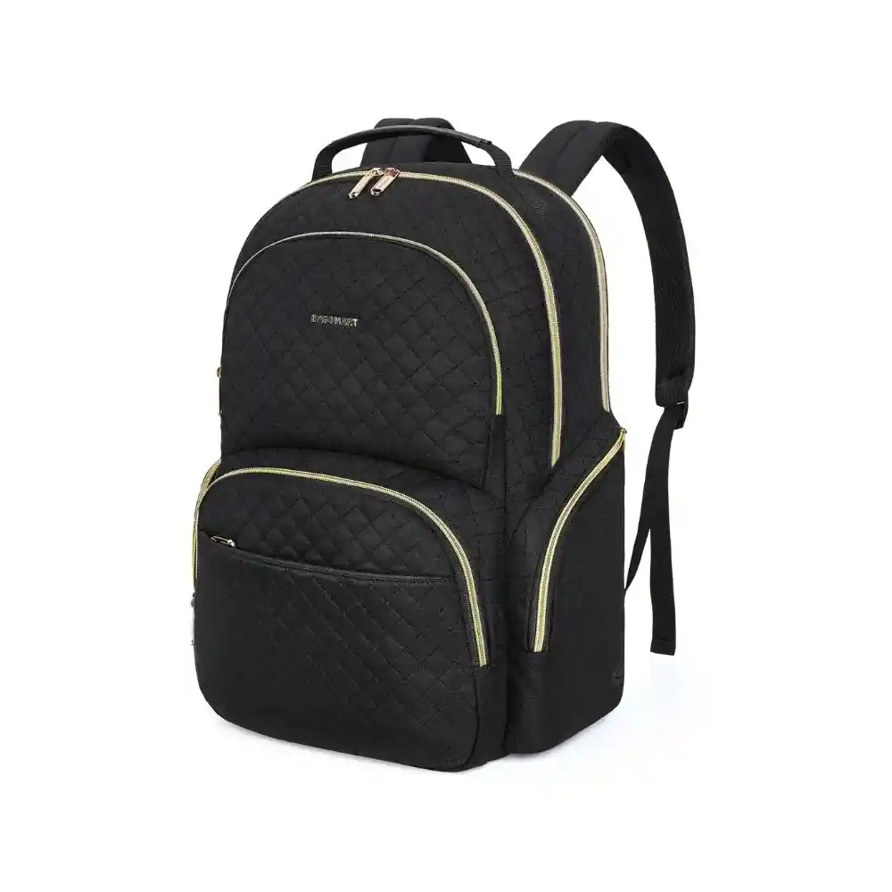 Bagsmart - Mochila De Viaje Acolchada Para Laptop De 17.3" - Negro