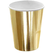 Vaso Carton Dorado