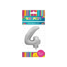 Globo Metalico Big Party 80 Cm. Cuatro