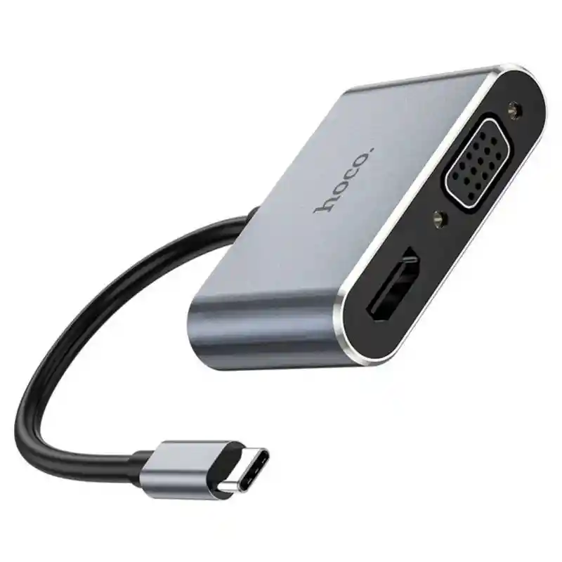 Adaptador Tipo C A Hdmi/usb/vga Metalico De Gran Dureza