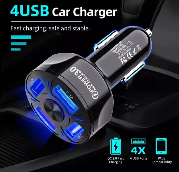 Enchufe Cargador Usb 3.1 A, Cuatro Puertos