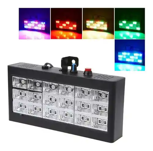 Proyector Luz Fiesta Luces Disco Rgb 18 Led Foco Fiesta Led