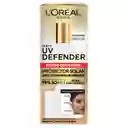 Loreal Paris · Crema Uv Defender Fluido Tono Claro Con Acido Hialuronico