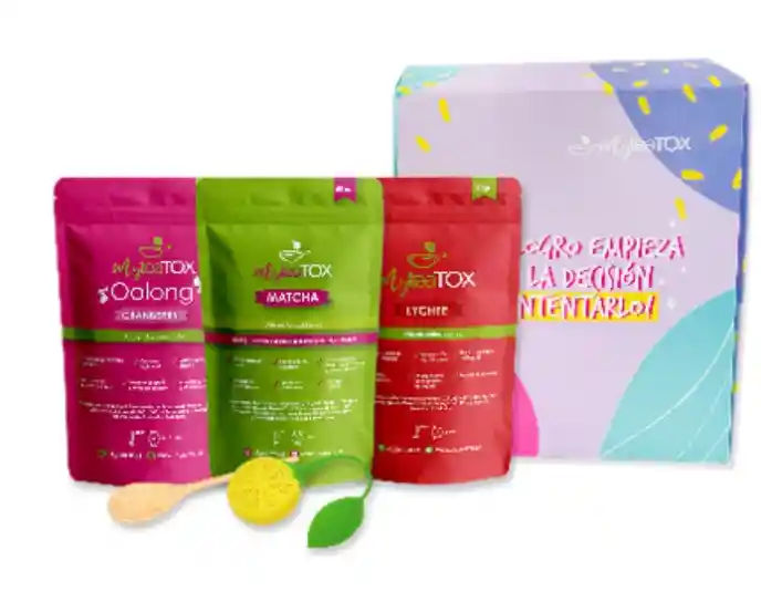 Plan Detox 30 Dias ( Matcha, Lychee Y Oolong [jengibre, Canela O Cranberry] )
