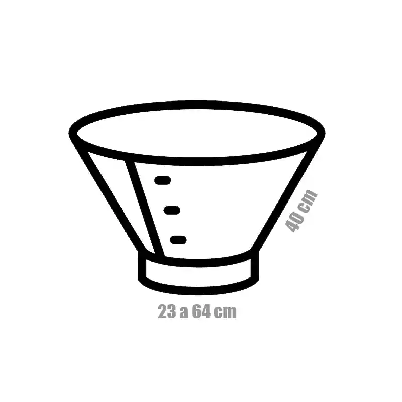 Collar Isabelino Para Perros Cono Ajustable 40 Cm